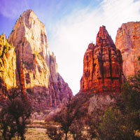 The red cliffs were beautiful. It was really hot in the desert but we did a lot of walking through the canyons.t